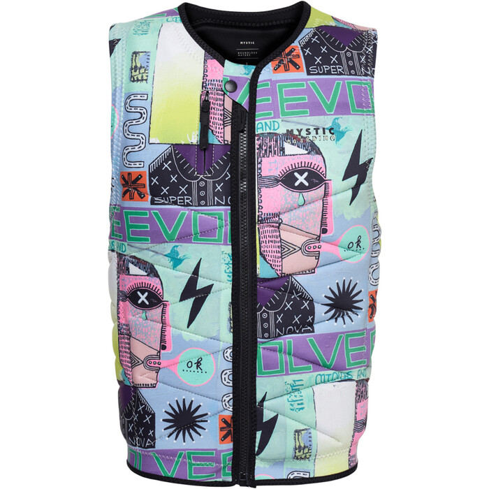 2025 Mystic Mens Outlaw Front Zip Wake Impact Vest 35005